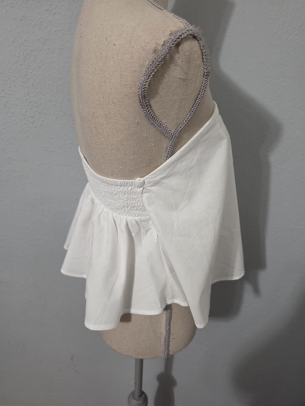 Free People Avery Optic White Tube Top NWT Size Large - Picture 6 of 13